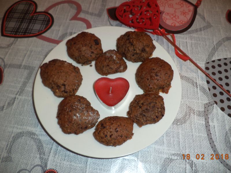 Desert cookies cu banane, unt de arahide si fulgi de ciocolata