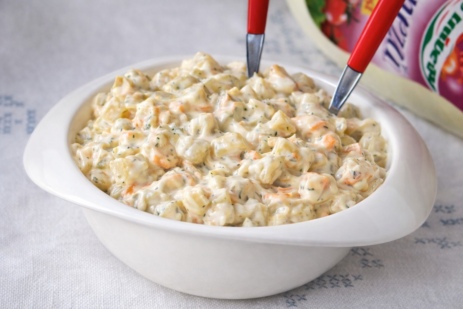 Salata de fasole verde cu maioneza, reteta de post