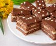 Desert prajitura cu foi de cacao si crema cu lapte condensat-15