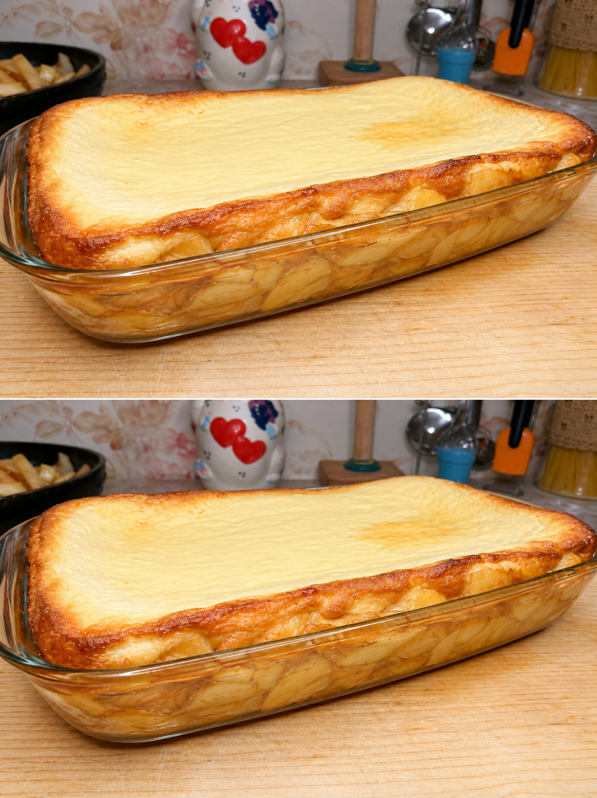 Desert prajitura cu mere caramelizate si branza de vaci
