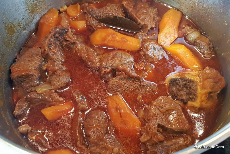 Mancarica de carne de vita cu morcovi si ciocolata /Estofado de carne