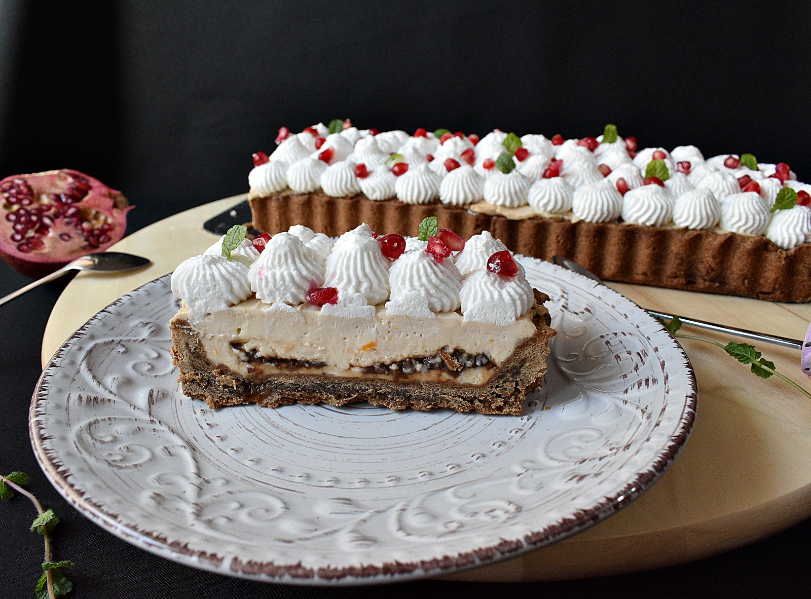 Desert tarta cu crema de portocale si dulceata, fara zahar