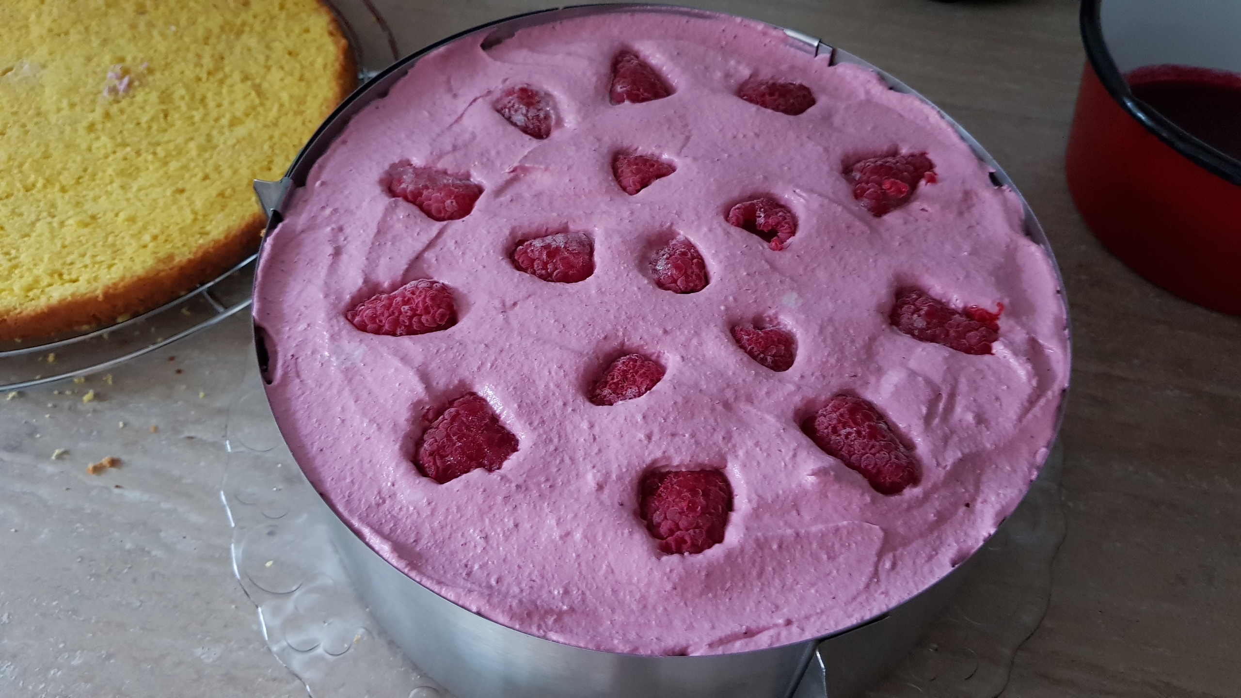 Desert tort cu mousse de ciocolata si fructe de padure