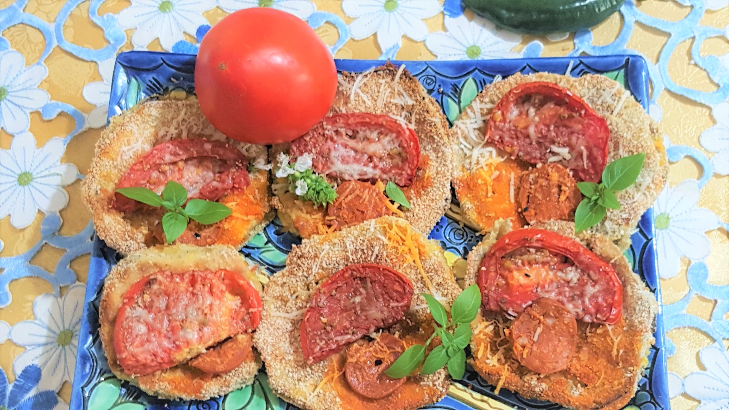 Vinete cu chorizo si parmezan la cuptor