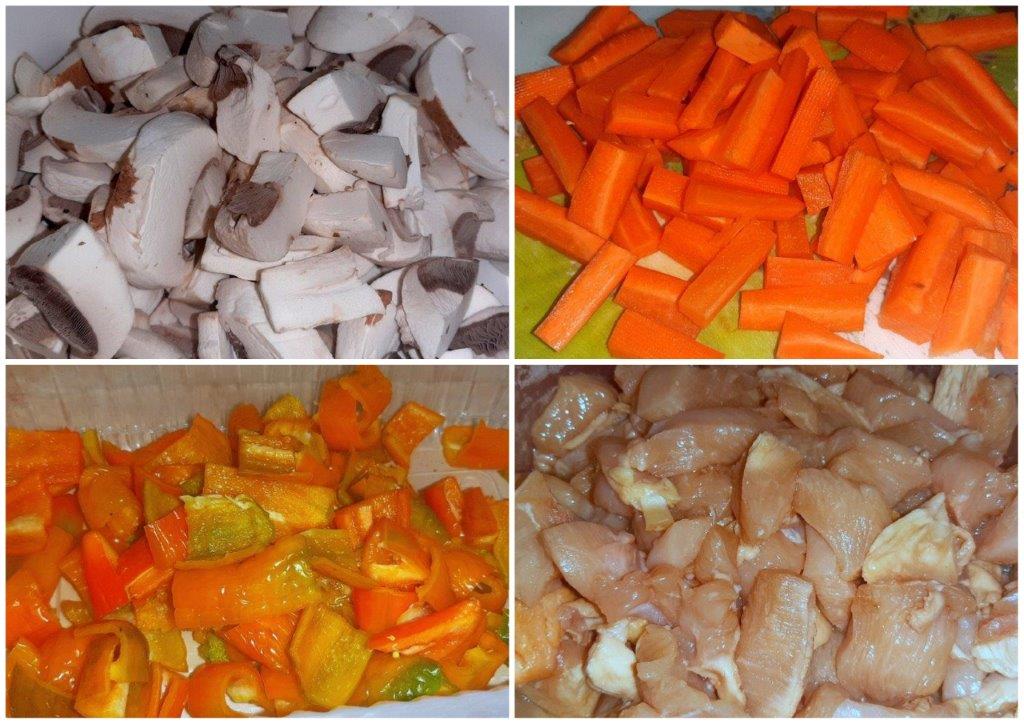 Piept de pui cu legume la wok