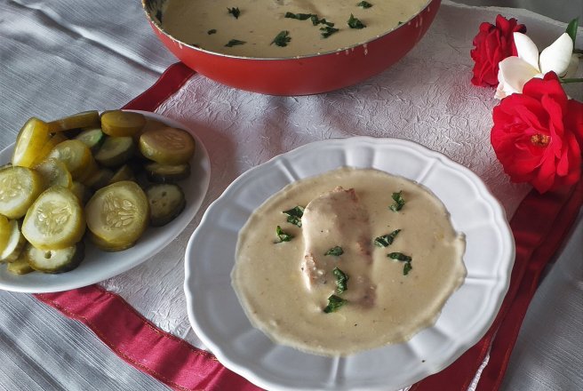 Piept de pui cu sos de gorgonzola