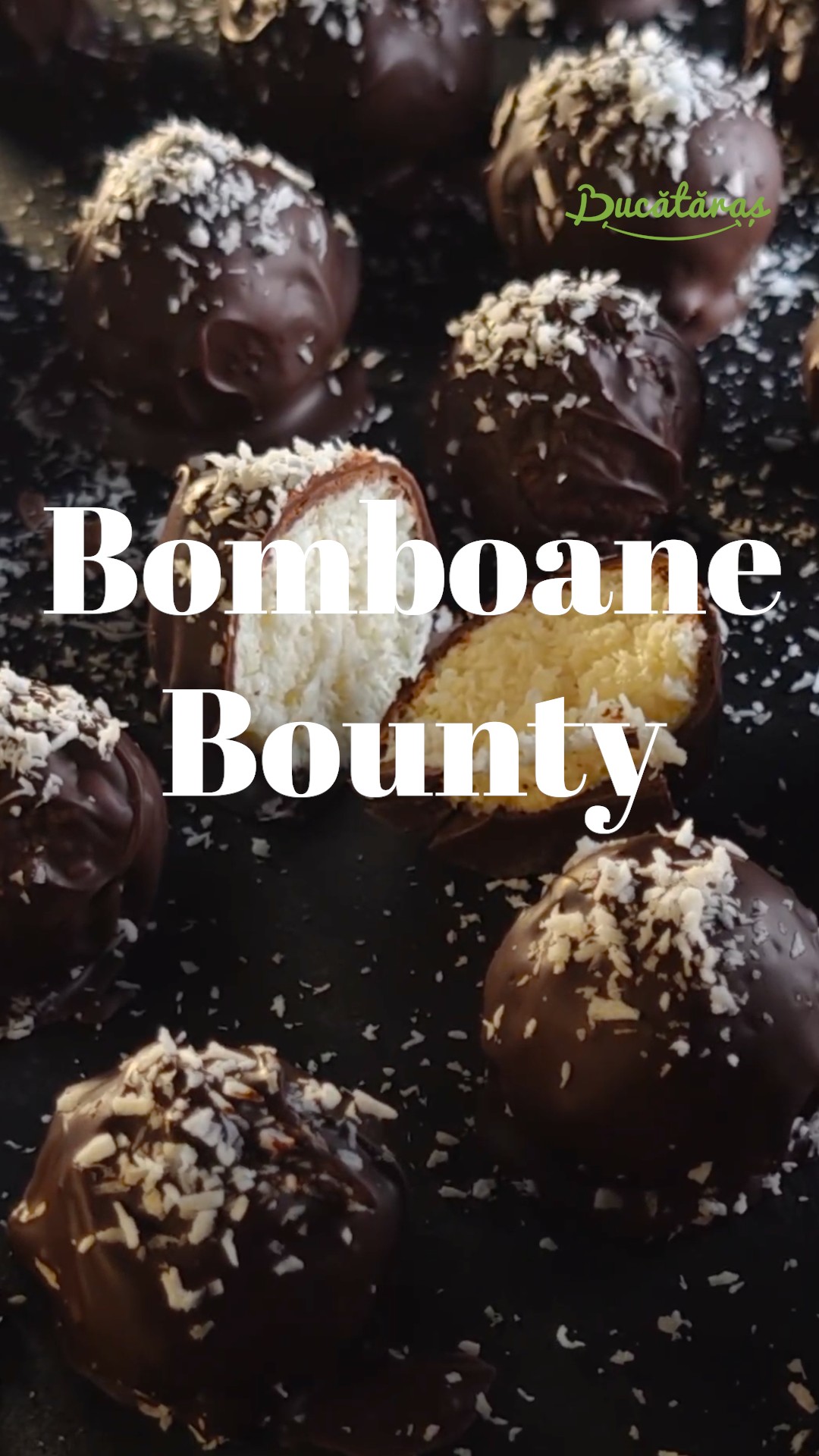 Bomboane Bounty - Deliciu rapid din 3 ingrediente