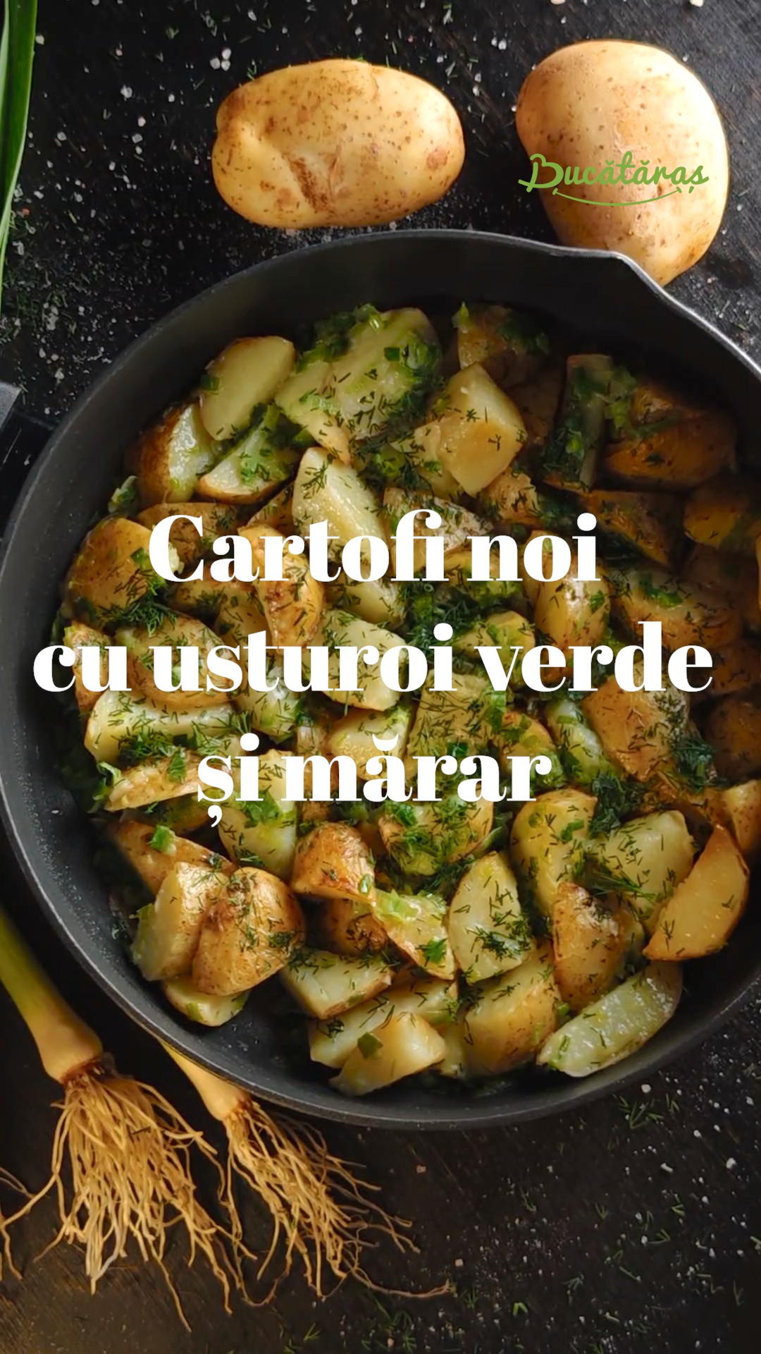 Cartofi noi cu usturoi verde - Gust și prospețime într-un preparat simplu, de sezon