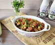Mancare cu vinete, dovlecei si chorizo-3