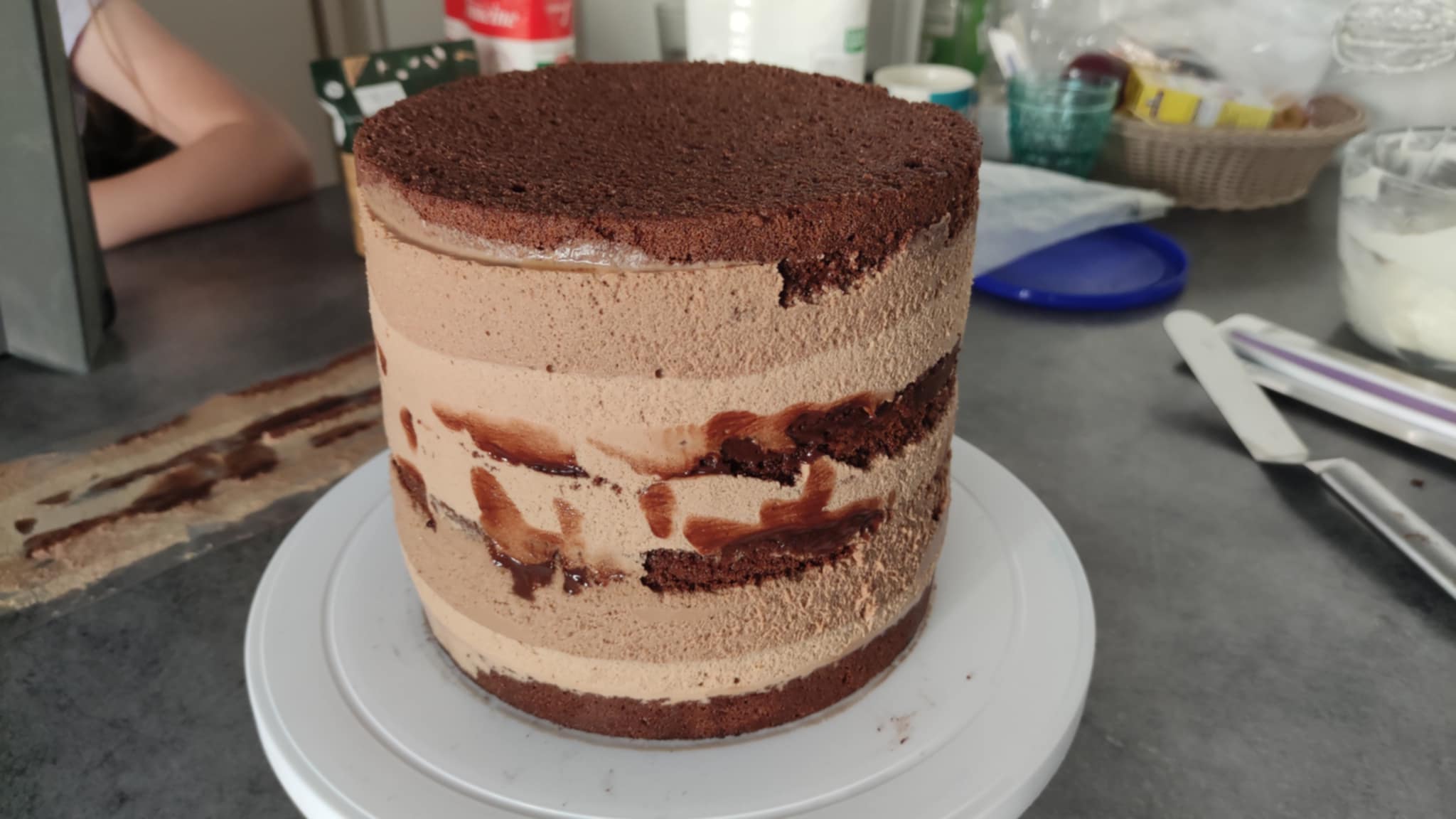 Tort cu bailey's, cafea si jeleu de afine
