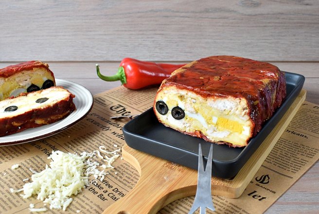 Chec cu pui si ardei kapia copti - Reteta gustoasa de aperitiv