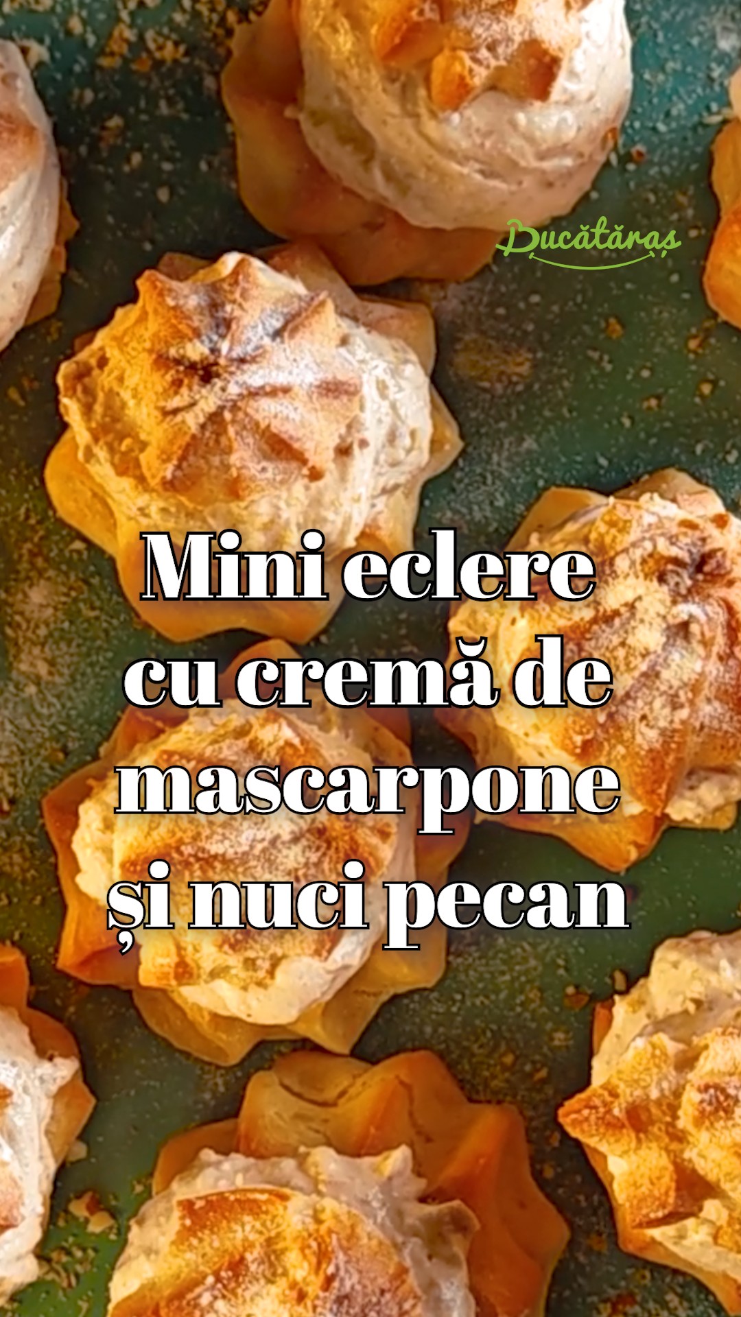 Mini eclere cu mascarpone și nuci pecan pralinate – Desert fin și elegant