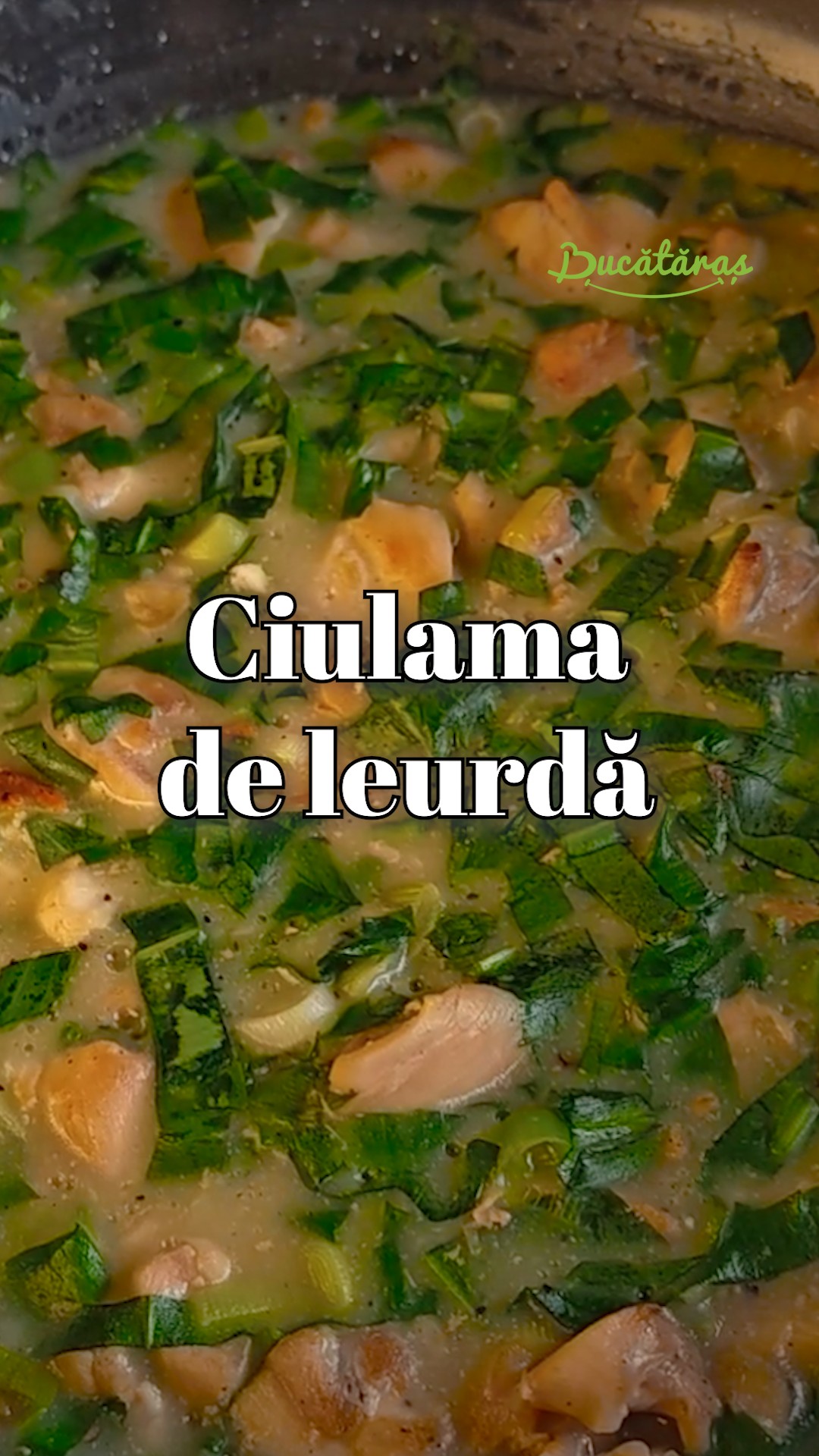 Ciulama de pui cu leurdă – rețetă tradițională cremoasă și aromată de primăvară