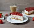 Cheesecake cu capsuni si banane, fara coacere-4